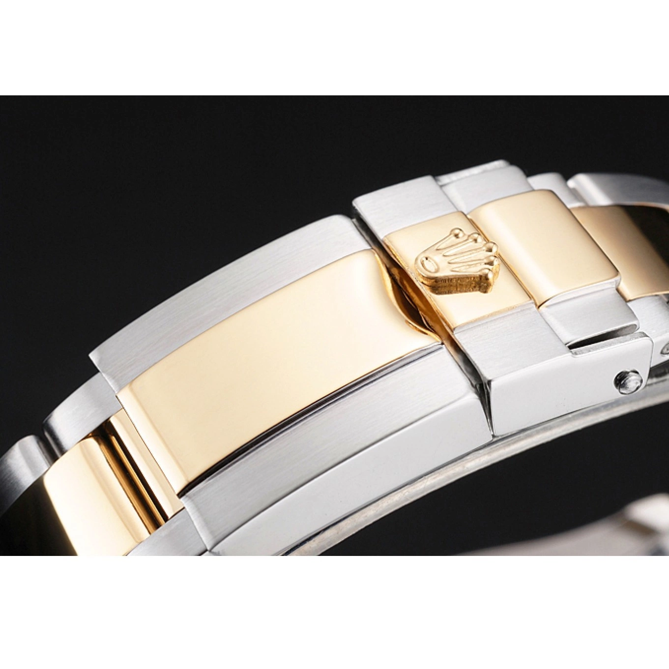Aaa replica watch Two Dial Rolex Case Swiss Steel Tone Dial Stainless Gold Yacht-Master Gray Bezel 0525